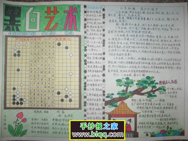 关于围棋的小学生手抄报图画