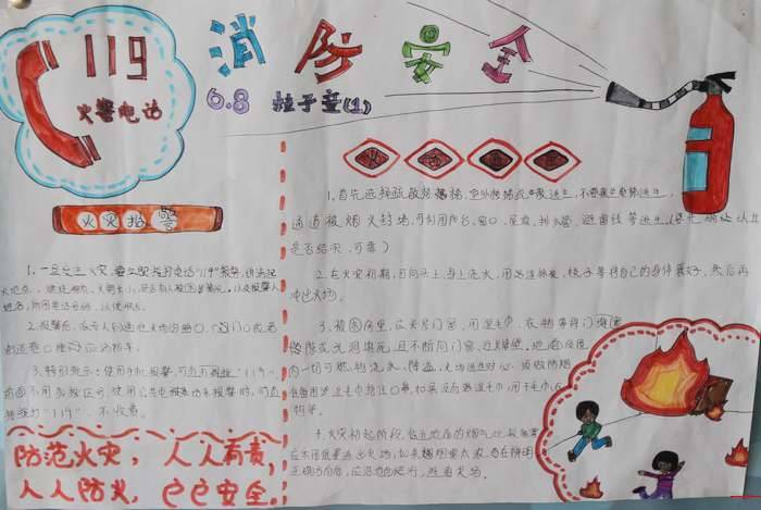 小学生消防安全手抄报资料大全