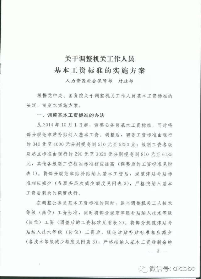 最新或2022（历届）年公务员基本工资的调整方案：国办发最新或2022（历届）年 3号全文