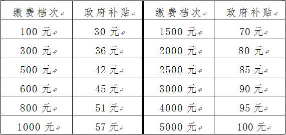 最新或2022（历届）年济南居民基本养老保险个人缴费及政府补贴标准