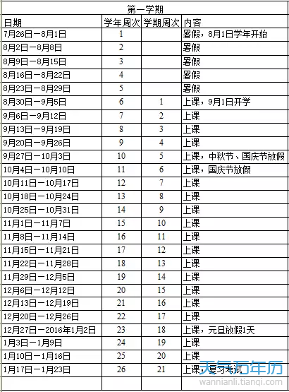  最新或2022（历届）年中山市中小学放假安排时间表