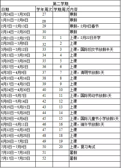 最新或2022（历届）年－最新或2022（历届）年学年广州中小学学校校历放假时间安排