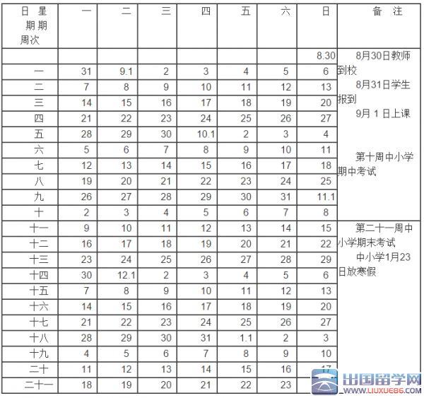 江苏省中小学最新或2022（历届）年-最新或2022（历届）年学年第一学期校历