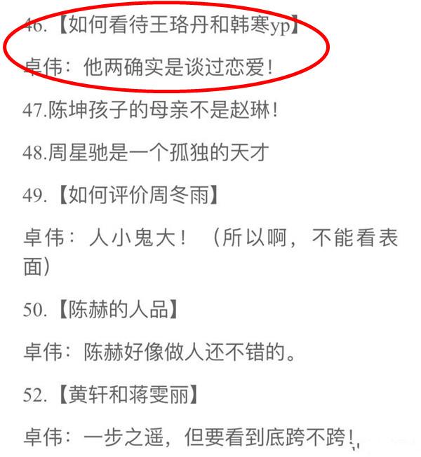 卓伟爆了52个猛料，看完发现只有着六个是肯定的