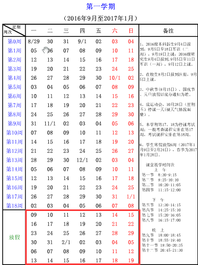 上海海关学院最新或2022（历届）年寒假放假时间表